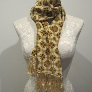 DKNY, 100% Silk Scarf with Fringe